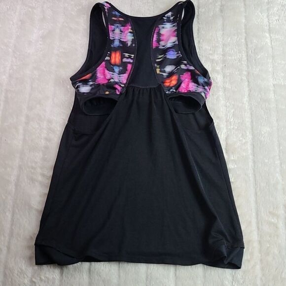 Athleta Freedom Supercharged Black Sport 2-in-1 Athletic Workout Tank Top XS 0/2 - Picture 5 of 8